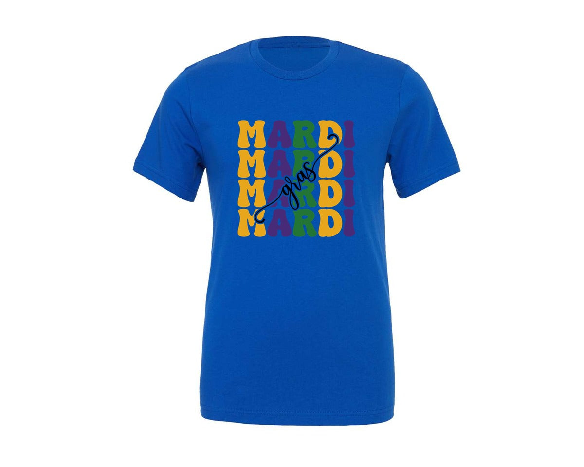 brand:Generic|color:True Royal Blue|Mardi Gras 24 Graphic T-Shirt