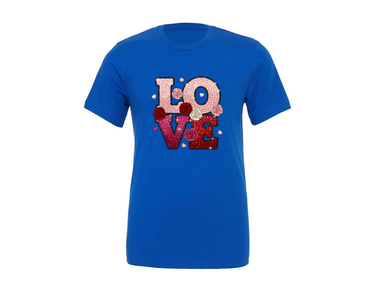 brand:Generic|color:True Royal Blue|Valentines Day Love Valentin Graphic T-Shirt