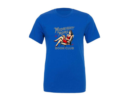 brand:Generic|color:True Royal Blue|Book Lover Midnight Moms Book Club Graphic T-Shirt