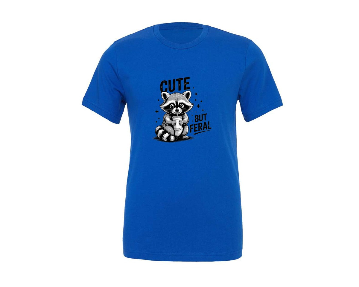 brand:Generic|color:True Royal Blue|Cute But Feral Funny Sarcastic Snark 2 Graphic T-Shirt