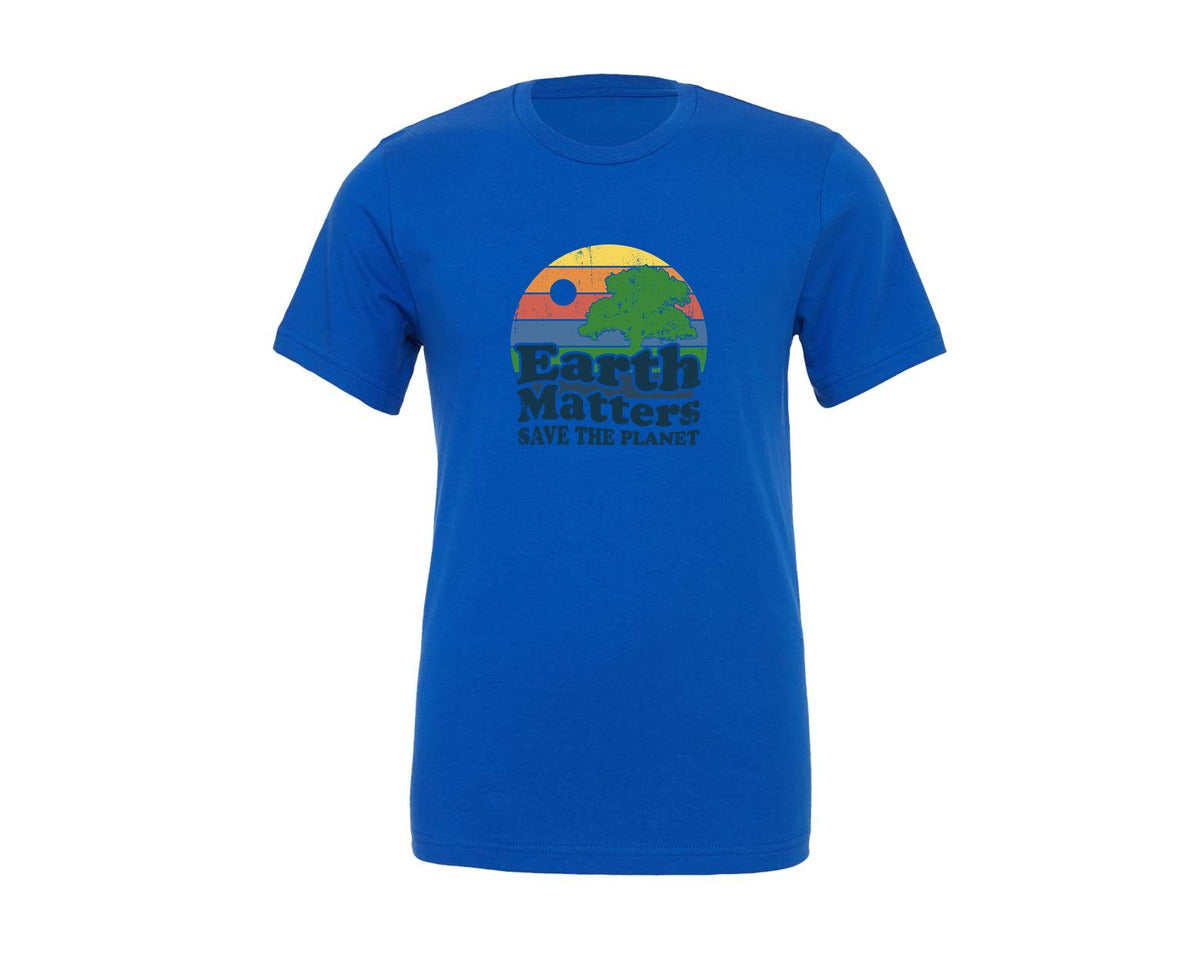brand:Generic|color:True Royal Blue|Earth Matters Save The Planet T Shirt Graphic T-Shirt