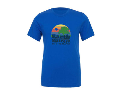 brand:Generic|color:True Royal Blue|Earth Matters Save The Planet T Shirt Graphic T-Shirt