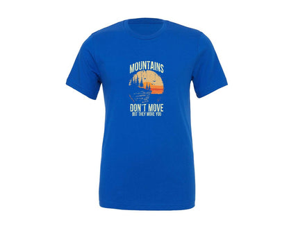 brand:Generic|color:True Royal Blue|Wild Life Experience Mountain Hiking Tee 7 Graphic T-Shirt