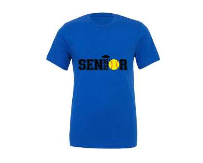 brand:Generic|color:True Royal Blue|Senior Softball 2026 Graduation Graphic T-Shirt