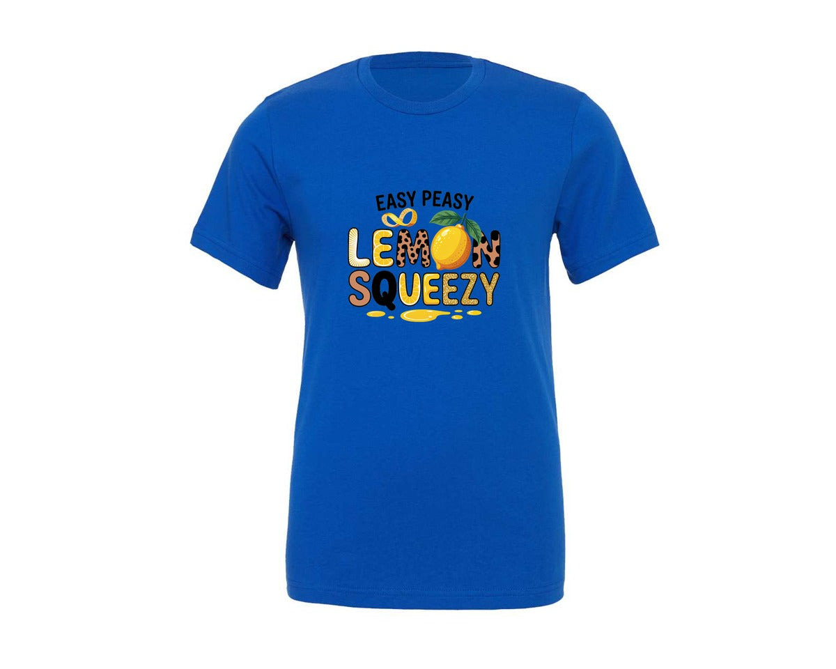 brand:Generic|color:True Royal Blue|Easy Peasy Lemon Squeezy 12 Graphic T-Shirt