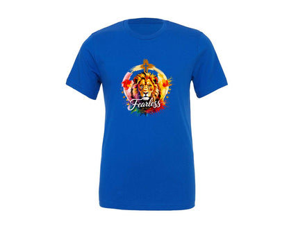 brand:Generic|color:True Royal Blue|Faithful Christian Design Graphic T-Shirt