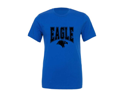 brand:Generic|color:True Royal Blue|Varsity Retro Eagle Eagles Distressed Graphic T-Shirt