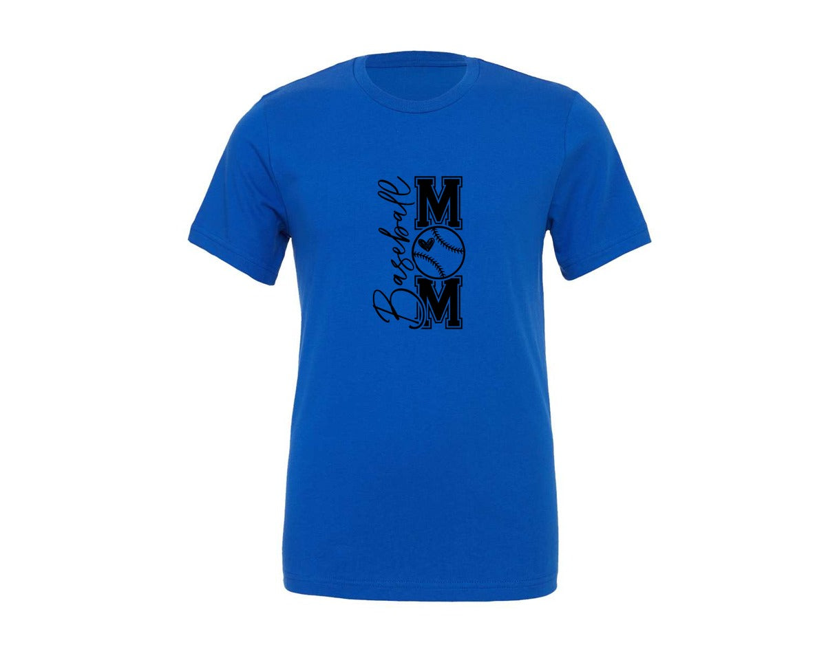 brand:Generic|color:True Royal Blue|Baseball Mom Baseball Mom 2 Graphic T-Shirt