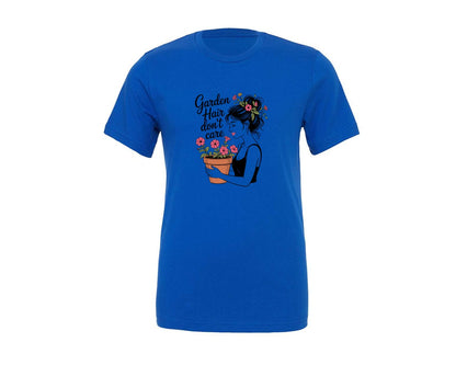 brand:Generic|color:True Royal Blue|Garden Hair Dont Care T Shirt Design Graphic T-Shirt