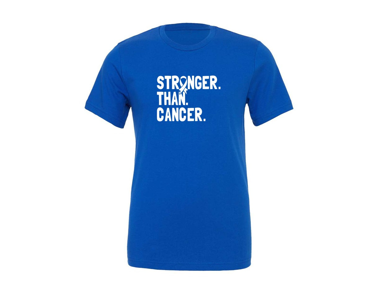 brand:Generic|color:True Royal Blue|Stronger Than Cancer Awareness T Shirt Graphic T-Shirt
