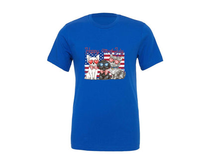 brand:Generic|color:True Royal Blue|Dog Mix 4Th Of July 4Th Of July Dog Graphic T-Shirt
