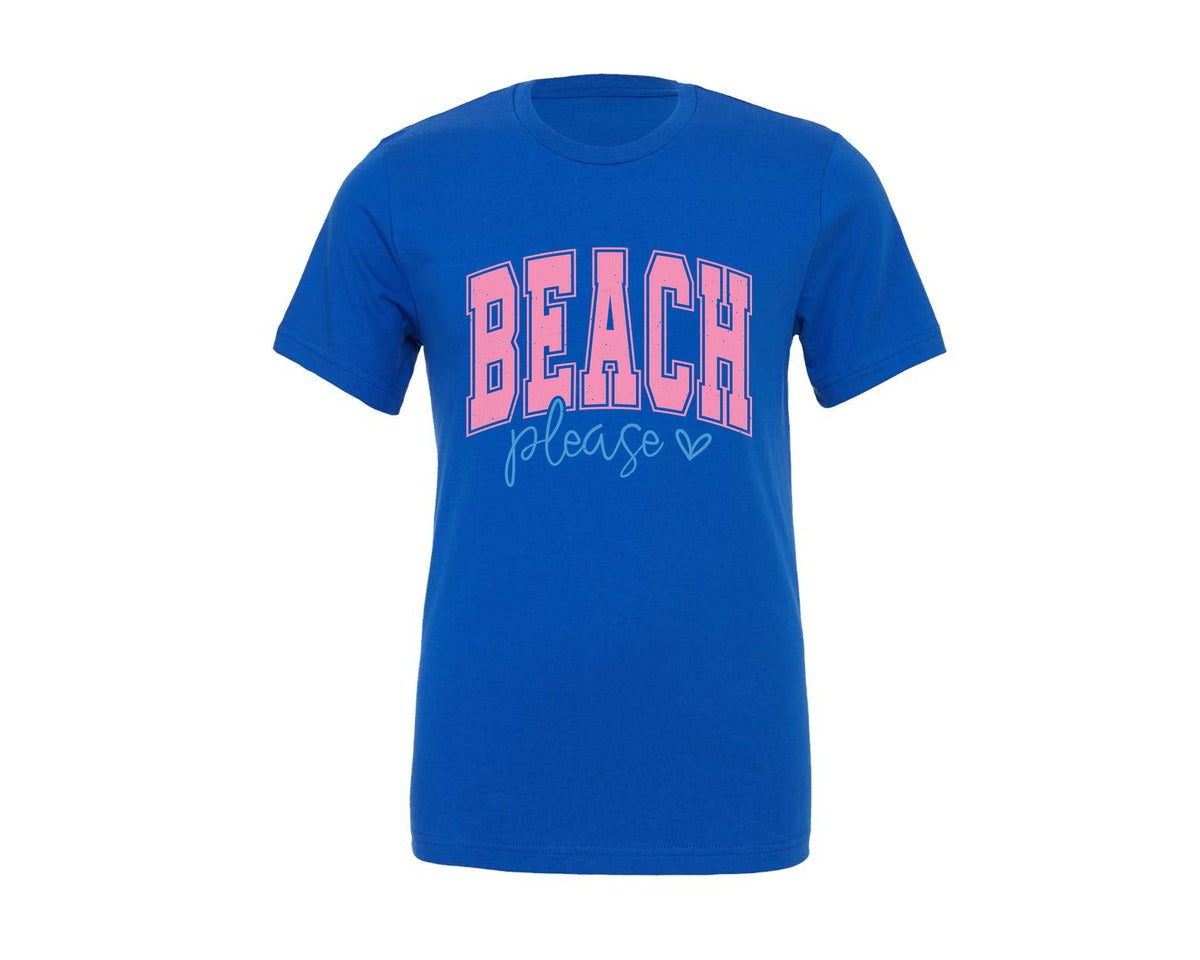 brand:Generic|color:True Royal Blue|Varsity Summer Summer Graphic T-Shirt