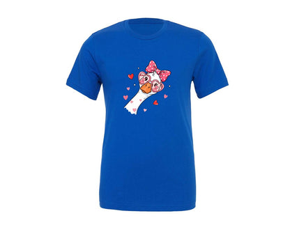 brand:Generic|color:True Royal Blue|Funny Goose With Heart Sunglasses Graphic T-Shirt