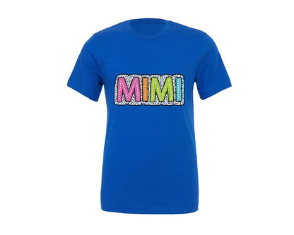 brand:Generic|color:True Royal Blue|Mimi Dalmatian Dots Bright Doodle Graphic T-Shirt