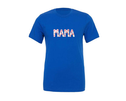 brand:Generic|color:True Royal Blue|Latch Hook Shirt Mama Life Graphic T-Shirt