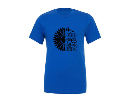 brand:Generic|color:True Royal Blue|Grandma Sunflower Grandma Graphic T-Shirt