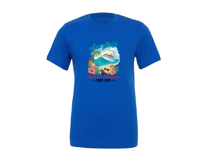 brand:Generic|color:True Royal Blue|Aw Ship Its A Mother And Daughter Trip Graphic T-Shirt