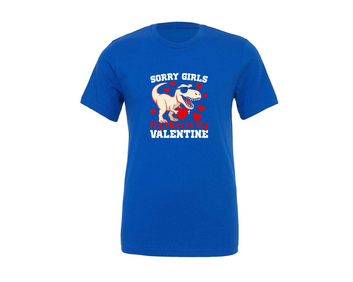 brand:Generic|color:True Royal Blue|Dino Mom Valentines Day T Shirt Graphic T-Shirt