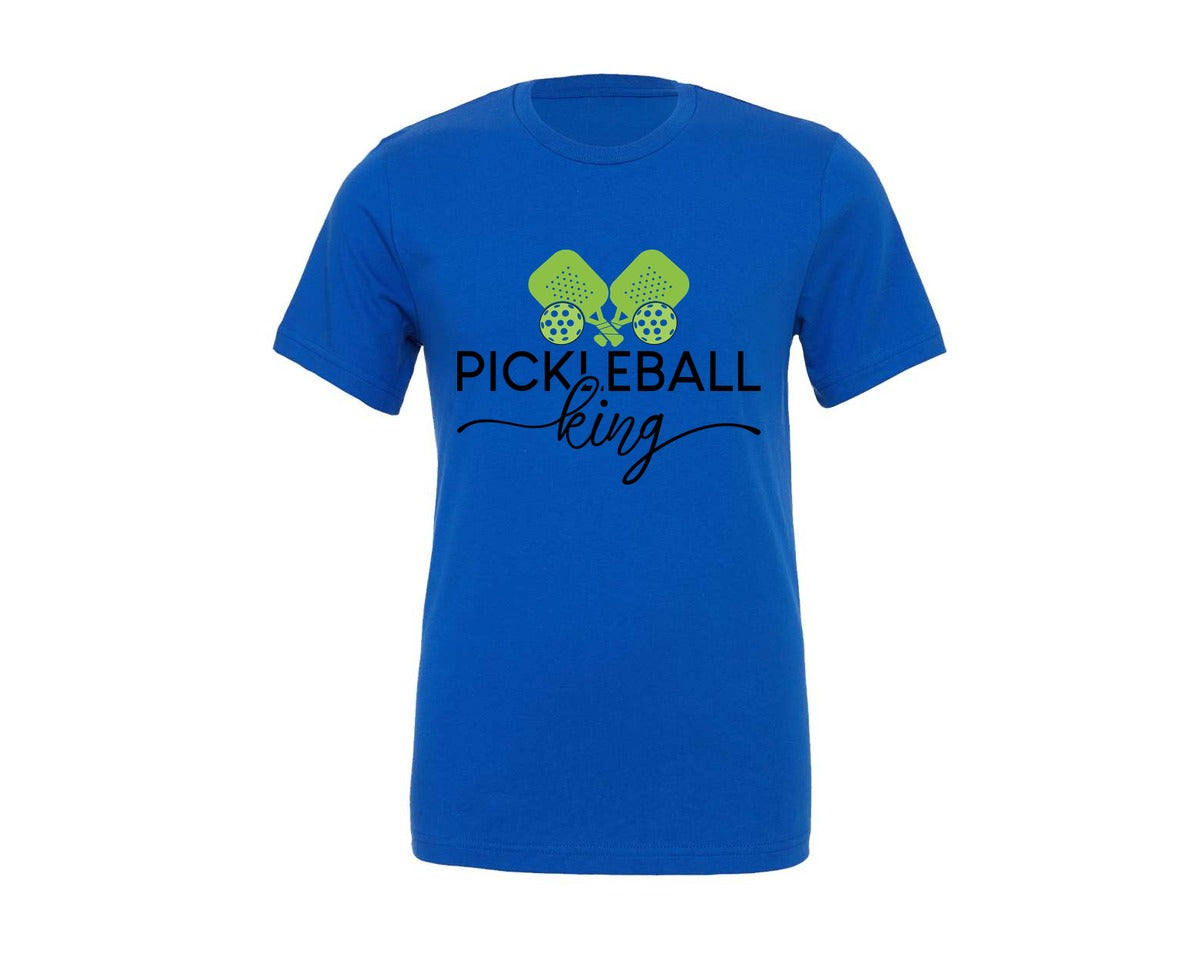 brand:Generic|color:True Royal Blue|Pickleball King Design 3 Graphic T-Shirt