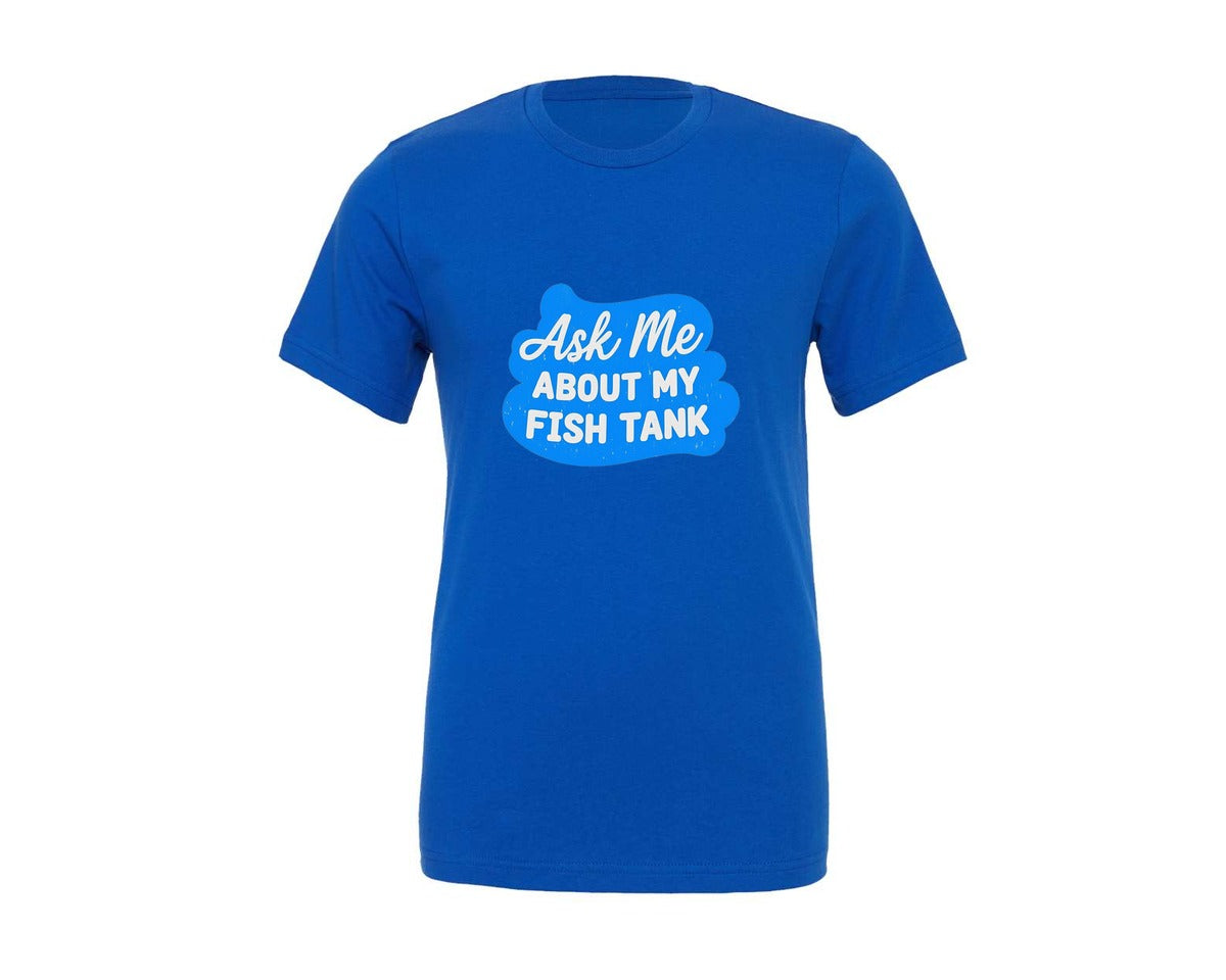 brand:Generic|color:True Royal Blue|My Fish Tank T Shirt Design Graphic T-Shirt