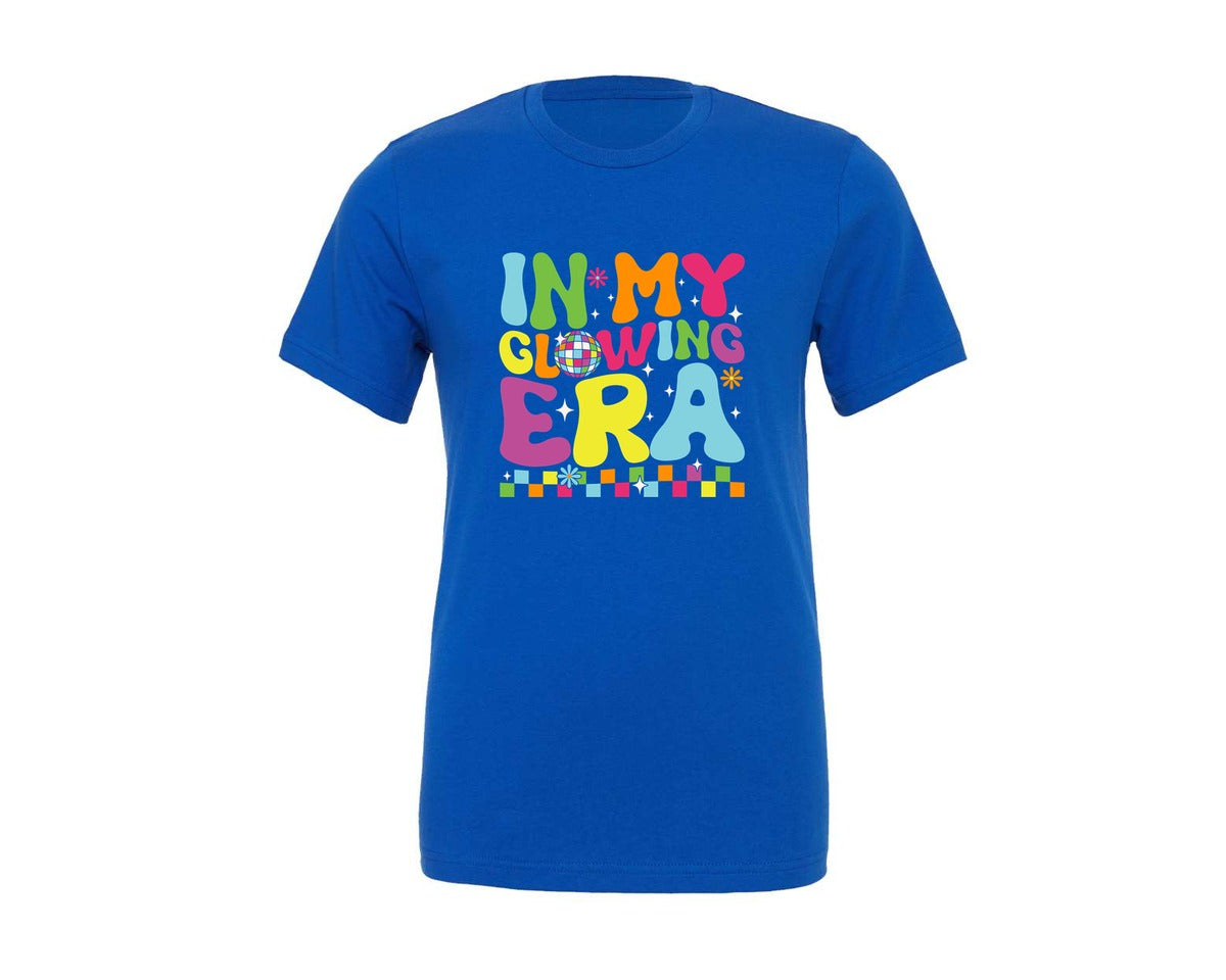 brand:Generic|color:True Royal Blue|In My Glowing Era Self Love Graphic T-Shirt
