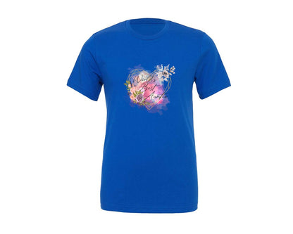 brand:Generic|color:True Royal Blue|Worlds Best Auntie Heart Graphic T-Shirt
