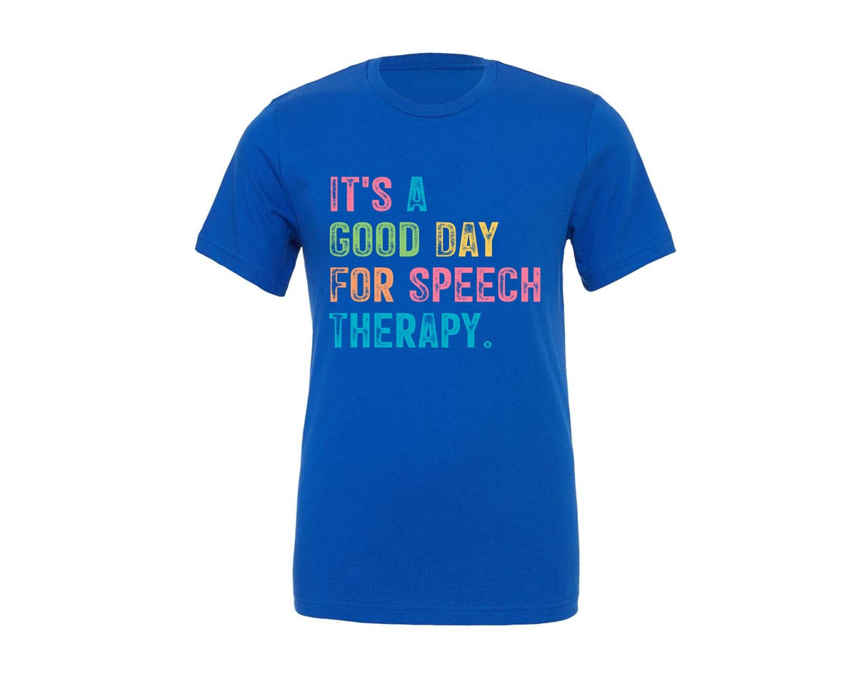 brand:Generic|color:True Royal Blue|Speech Therapy Shirt Speech Therapist Graphic T-Shirt