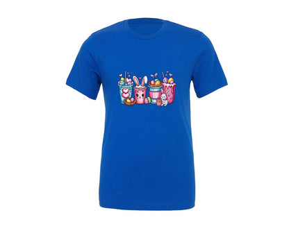 brand:Generic|color:True Royal Blue|Easter Day Coffee Drinkeaster Day Graphic T-Shirt