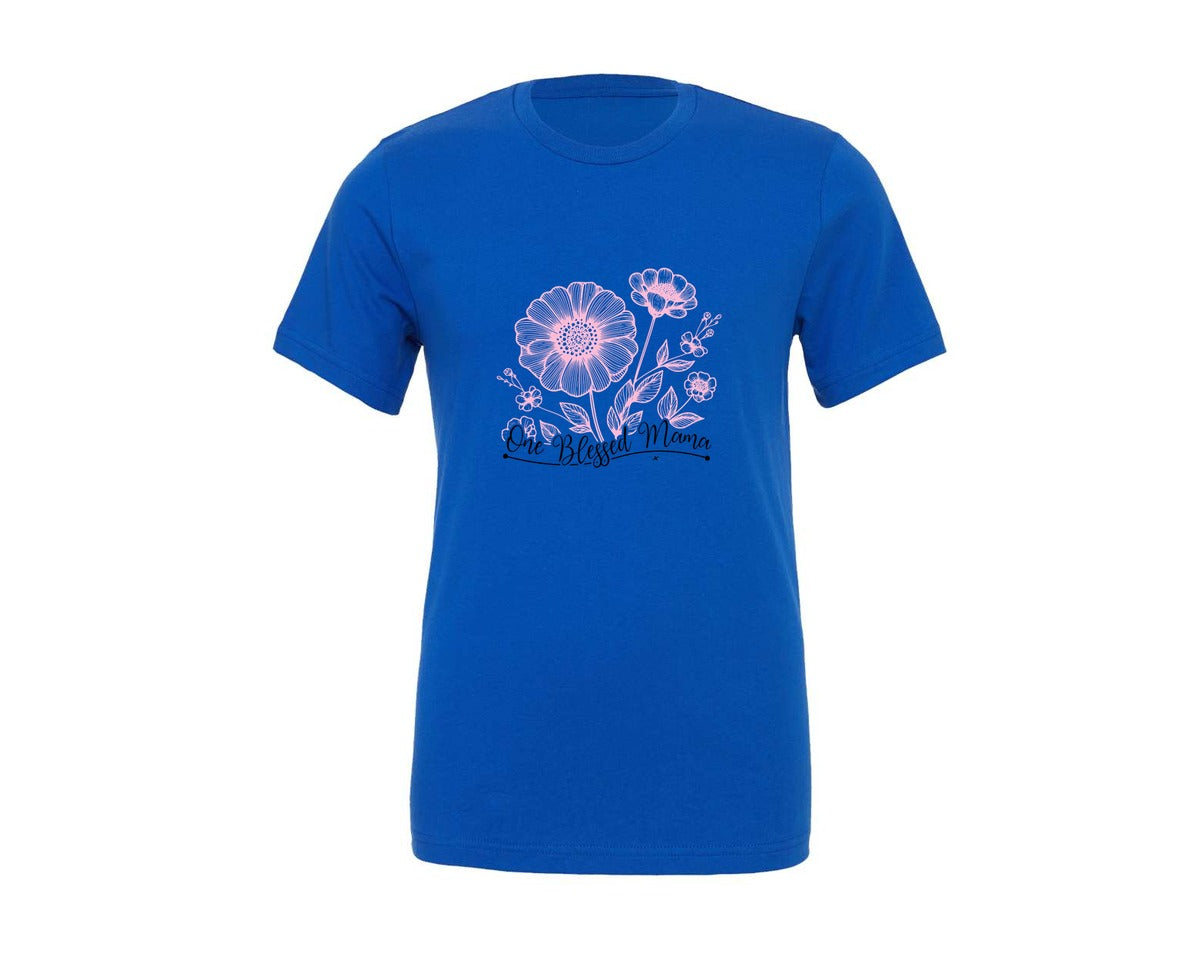 brand:Generic|color:True Royal Blue|Mothers Day Funny Mom Graphic T-Shirt