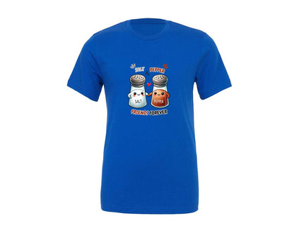 brand:Generic|color:True Royal Blue|Salt Pepper Friends Forever Kawaii Graphic T-Shirt