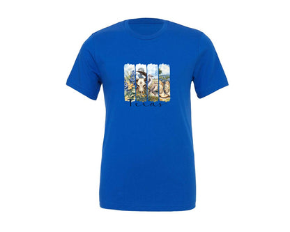 brand:Generic|color:True Royal Blue|Brushstroke Texas State Graphic T-Shirt