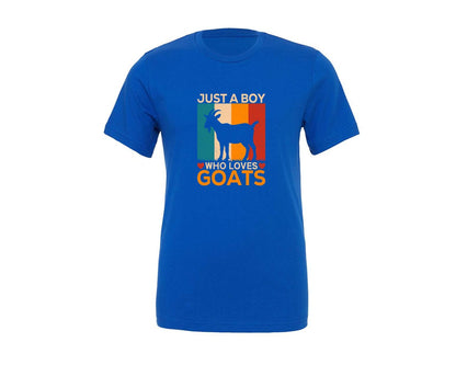 brand:Generic|color:True Royal Blue|Retro Silhouette Goat Lover T Shirt Graphic T-Shirt