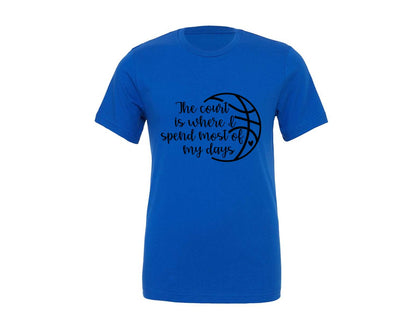 brand:Generic|color:True Royal Blue|Basketball Mom 80 Graphic T-Shirt