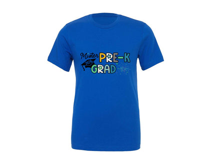 brand:Generic|color:True Royal Blue|Pre K Graduation 2026 Grad Squad Cap Graphic T-Shirt