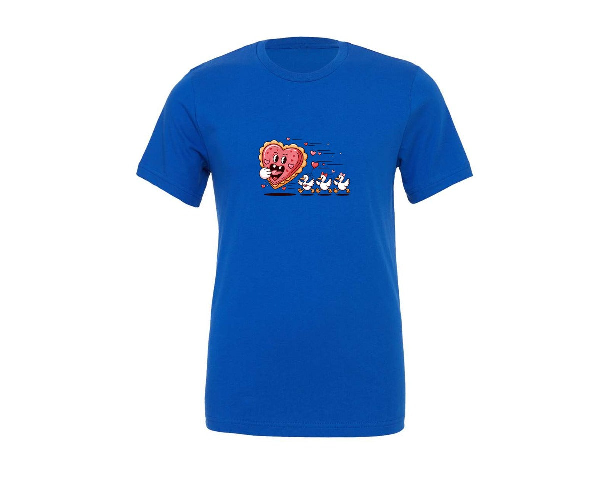 brand:Generic|color:True Royal Blue|Cute Valentine Heart Cookie Shirt Graphic T-Shirt