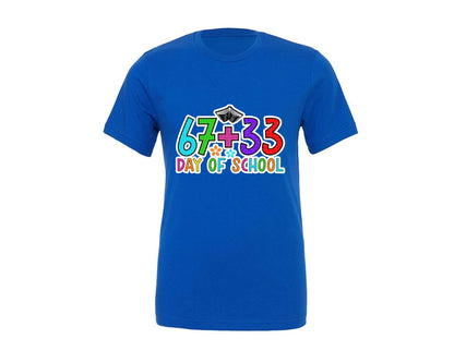 brand:Generic|color:True Royal Blue|6733 Day Of School 100Th Days Graphic T-Shirt