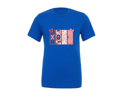 brand:Generic|color:True Royal Blue|Preppy Xoxo Valentine 3 Graphic T-Shirt