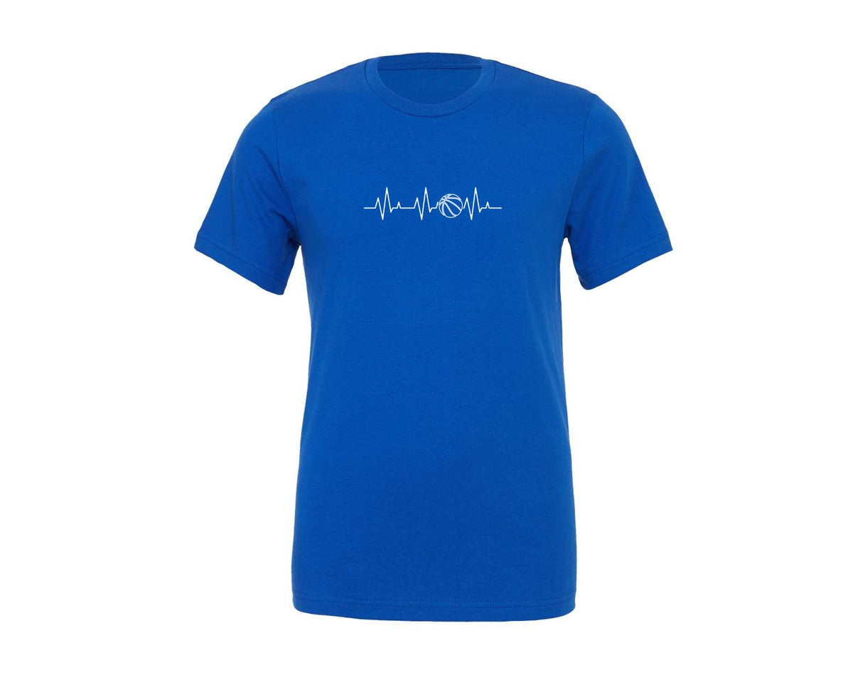 brand:Generic|color:True Royal Blue|Basketball Heartline T Shirt Design Graphic T-Shirt