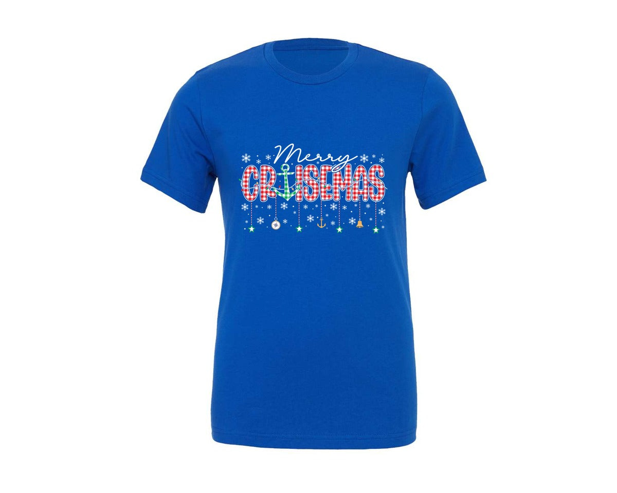 brand:Generic|color:True Royal Blue|Merry Cruisemas Graphic T-Shirt