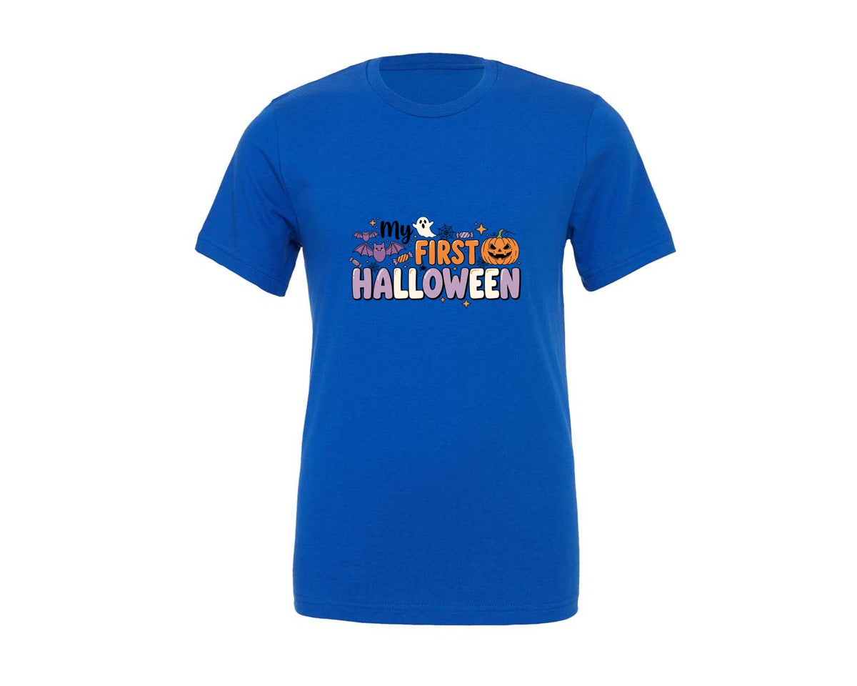 brand:Generic|color:True Royal Blue|My First Halloween Graphic T-Shirt