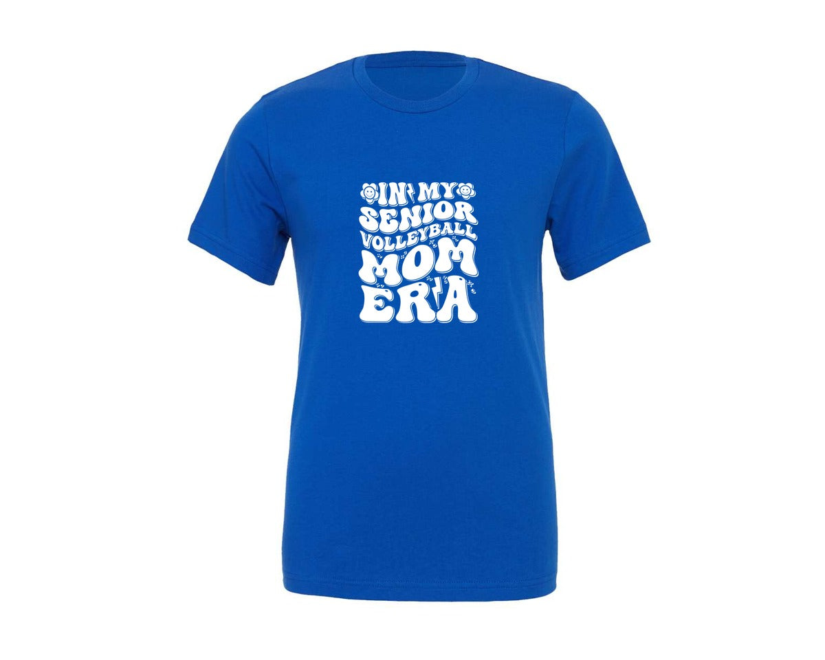 brand:Generic|color:True Royal Blue|In My Senior Volleyball Mom Era 2 Graphic T-Shirt