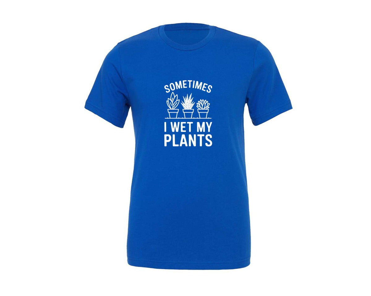 brand:Generic|color:True Royal Blue|Sometimes I Wet My Plants T Shirt Design 5 Graphic T-Shirt