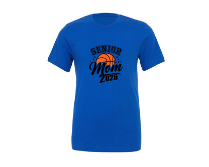 brand:Generic|color:True Royal Blue|Senior Mom Basketball 2026 Design Graphic T-Shirt