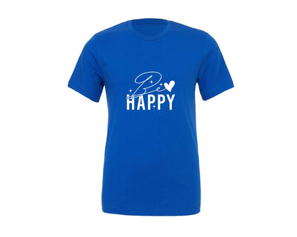 brand:Generic|color:True Royal Blue|Be Happy Choose Happy Graphic T-Shirt