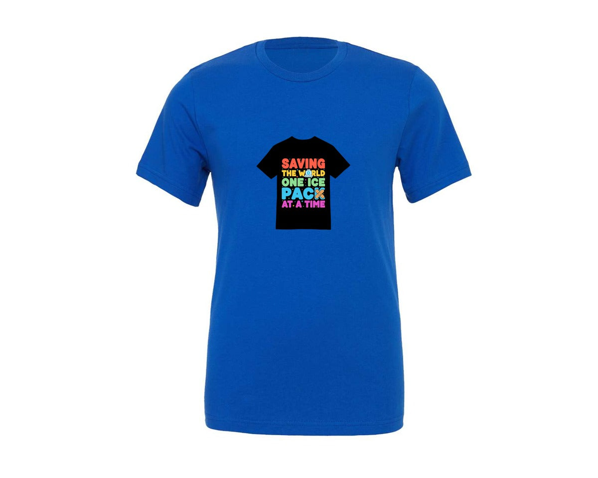brand:Generic|color:True Royal Blue|Funny School Nurse Ice Pack T Shirt Graphic T-Shirt