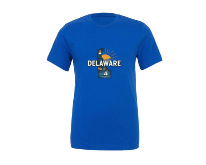 brand:Generic|color:True Royal Blue|Delaware State Map 2 Graphic T-Shirt