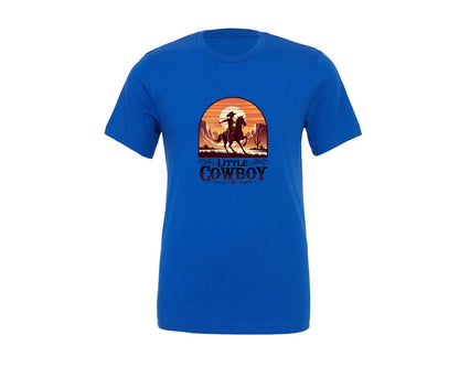 brand:Generic|color:True Royal Blue|Little Cowboy Western Horse Riding 2 Graphic T-Shirt