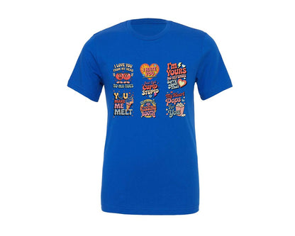 brand:Generic|color:True Royal Blue|Funny Valentines Day 16 Graphic T-Shirt