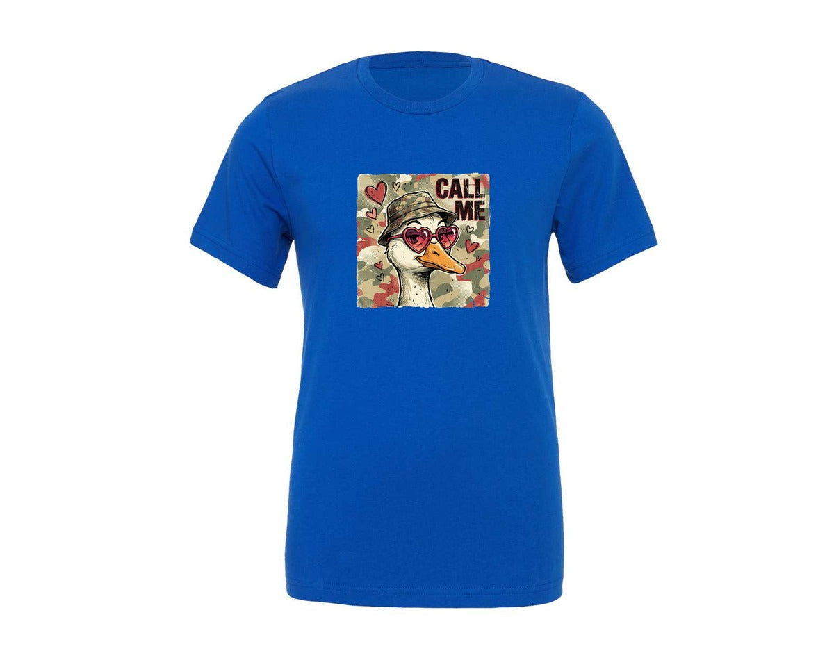 brand:Generic|color:True Royal Blue|Call Me Goose Valentine 2 Graphic T-Shirt