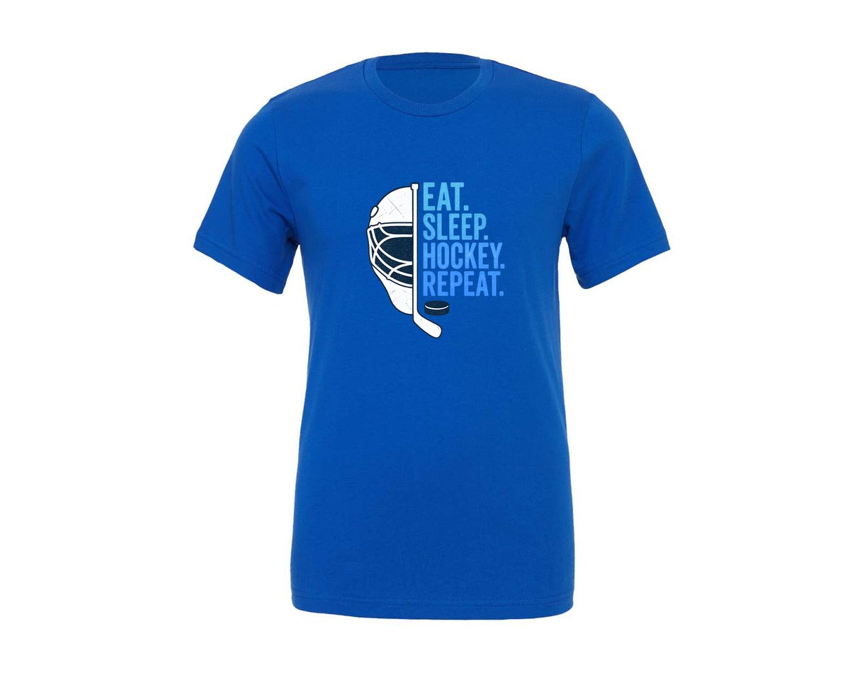 brand:Generic|color:True Royal Blue|Ice Hockey T Shirt Design Graphic T-Shirt